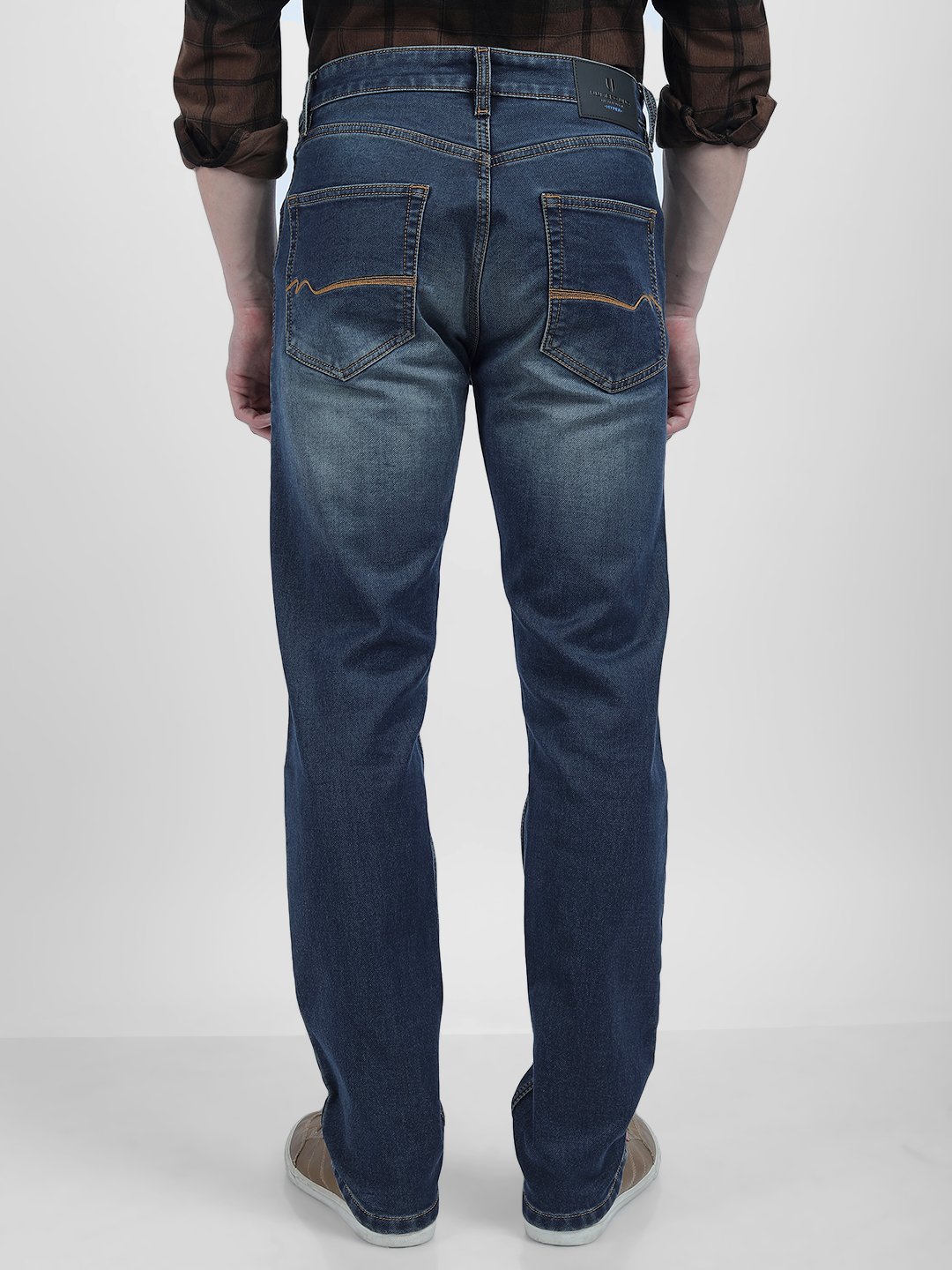 Numero Uno Men Faded Dark Blue Jeans